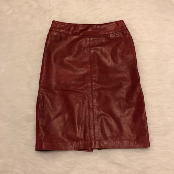 Laundry By Shelli Segal Dresses & Skirts - Red Leather Pencil Skirt
